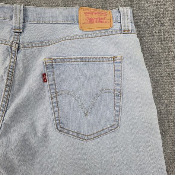 Levis Jeans Womens 13 Light Wash Low Slouch Cropped Wide Leg Denim Button Fly - Picture 14 of 16